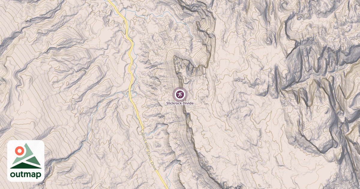Map of Slickrock Divide