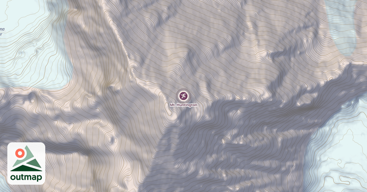 Map of Mt. Huntington