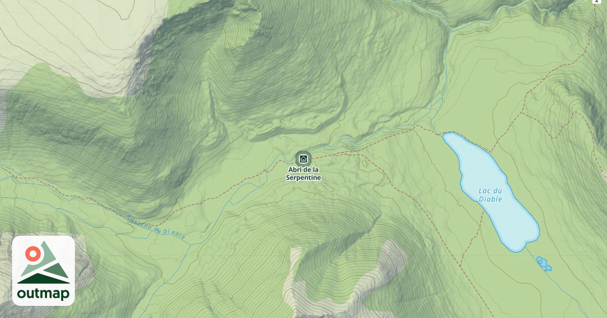 Map of Abri de la Serpentine