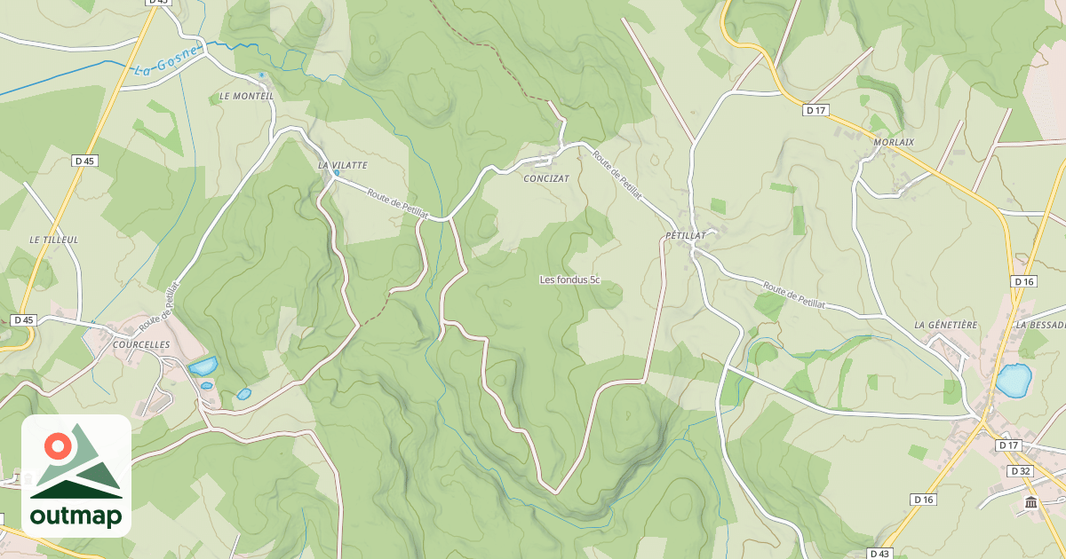 Map of Les fondus