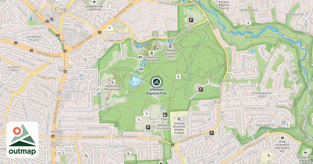 Map of Wheaton Regional Park