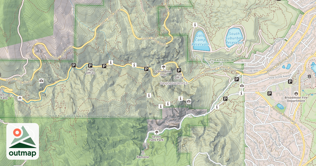 Map of Hanging Gardens