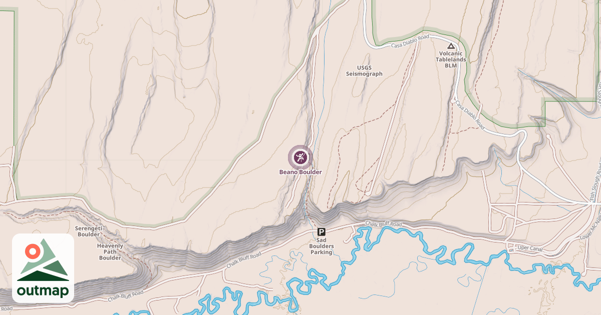 Map of Beano Boulder