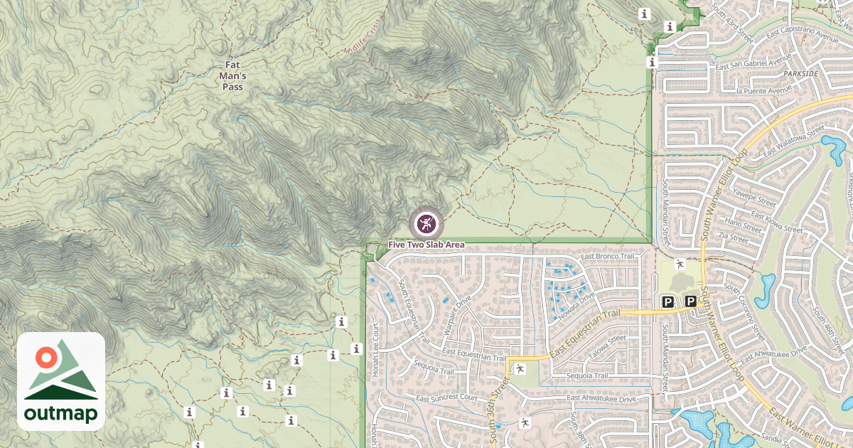 Map of Five Two Slab Area