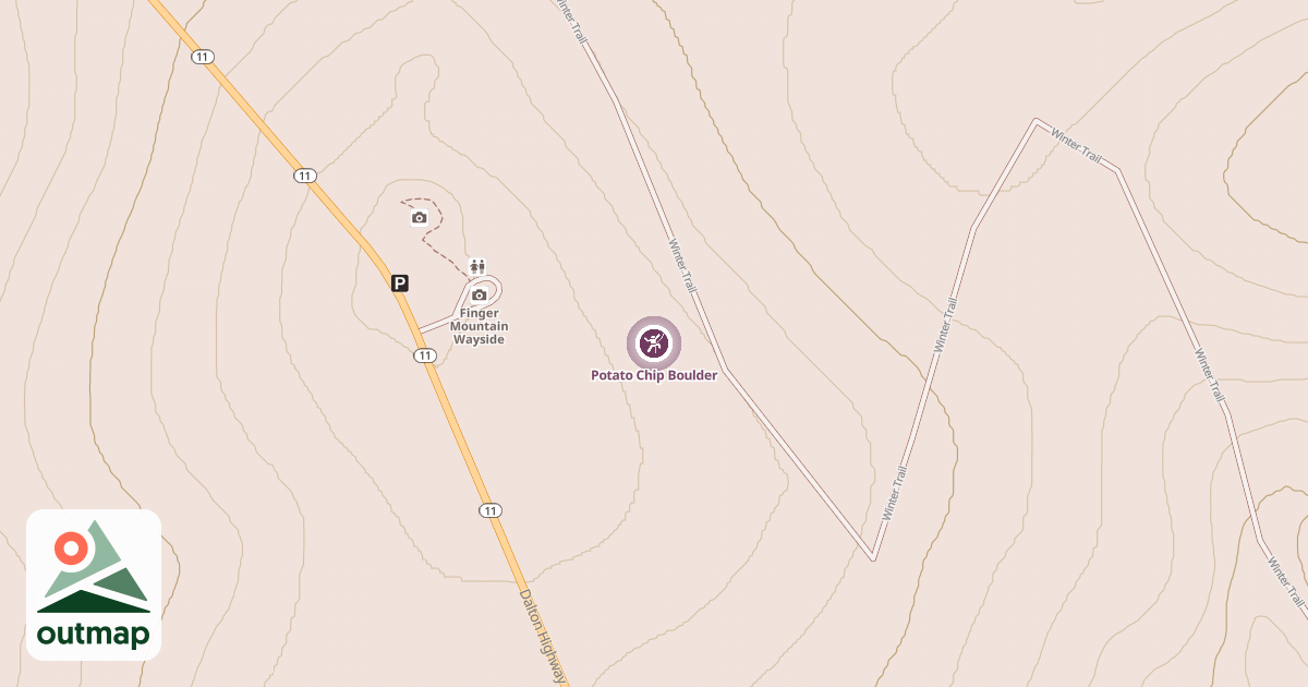 Map of Potato Chip Boulder