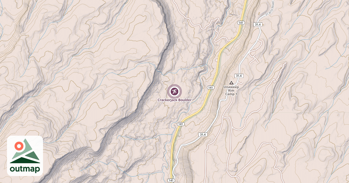 Map of Crackerjack Boulder