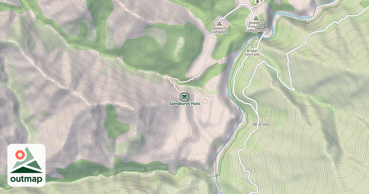 Map of Sainsburys Huts