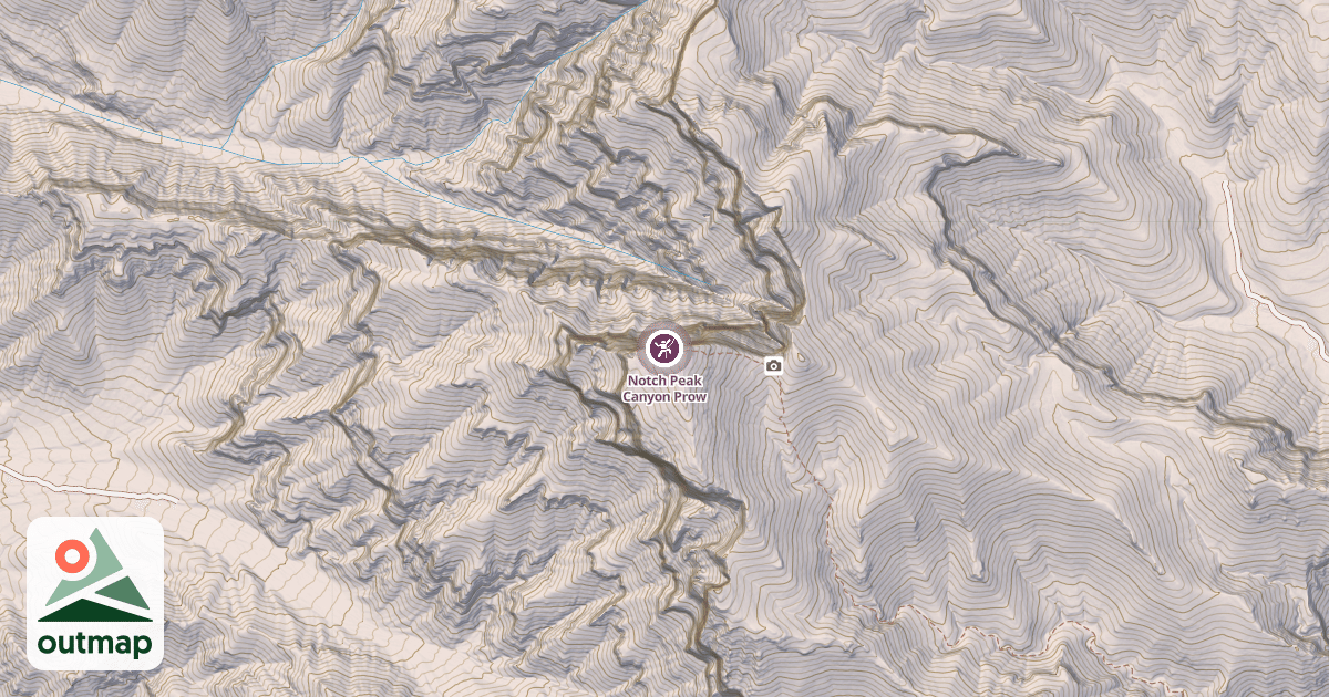 Map of Notch Peak Canyon Prow