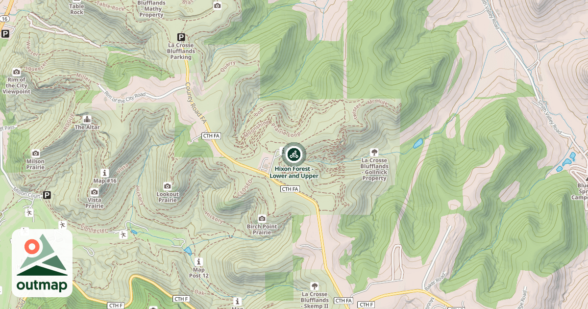 Map of Hixon Forest - Lower and Upper