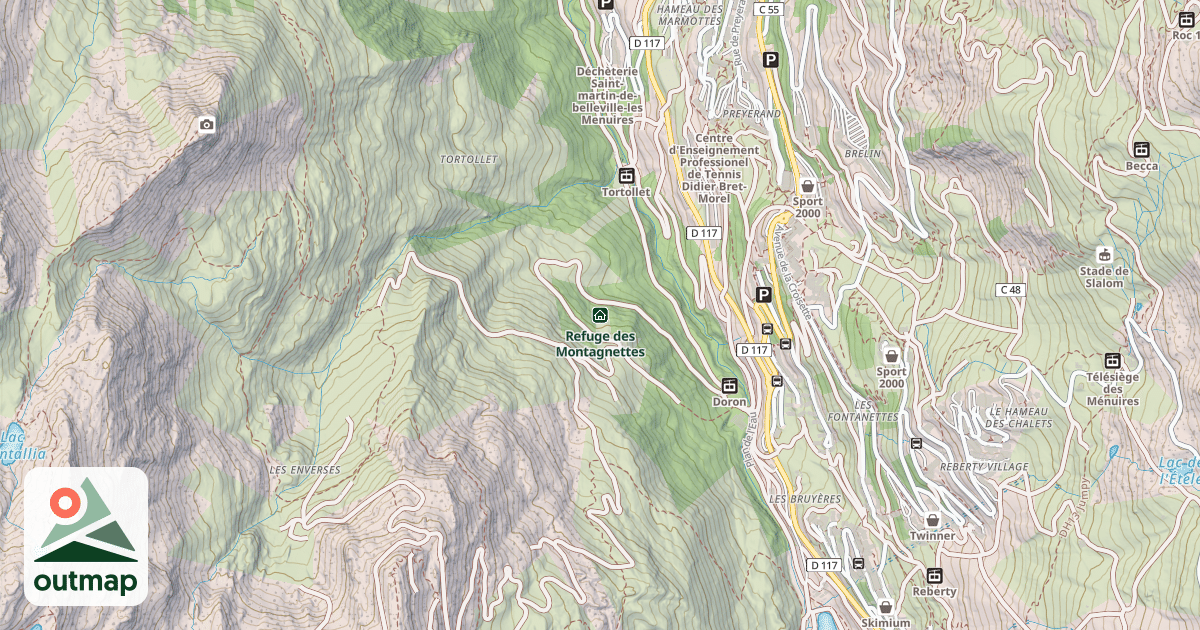 Map of Refuge des Montagnettes