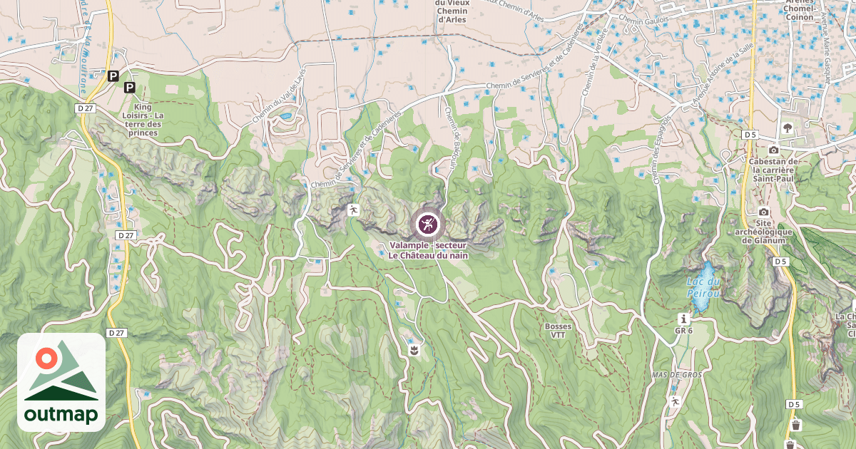 Map of Valample - secteur Le Château du nain