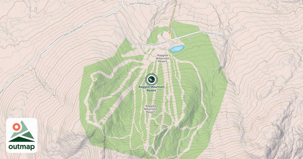 Map of Ragged Mountain Resort