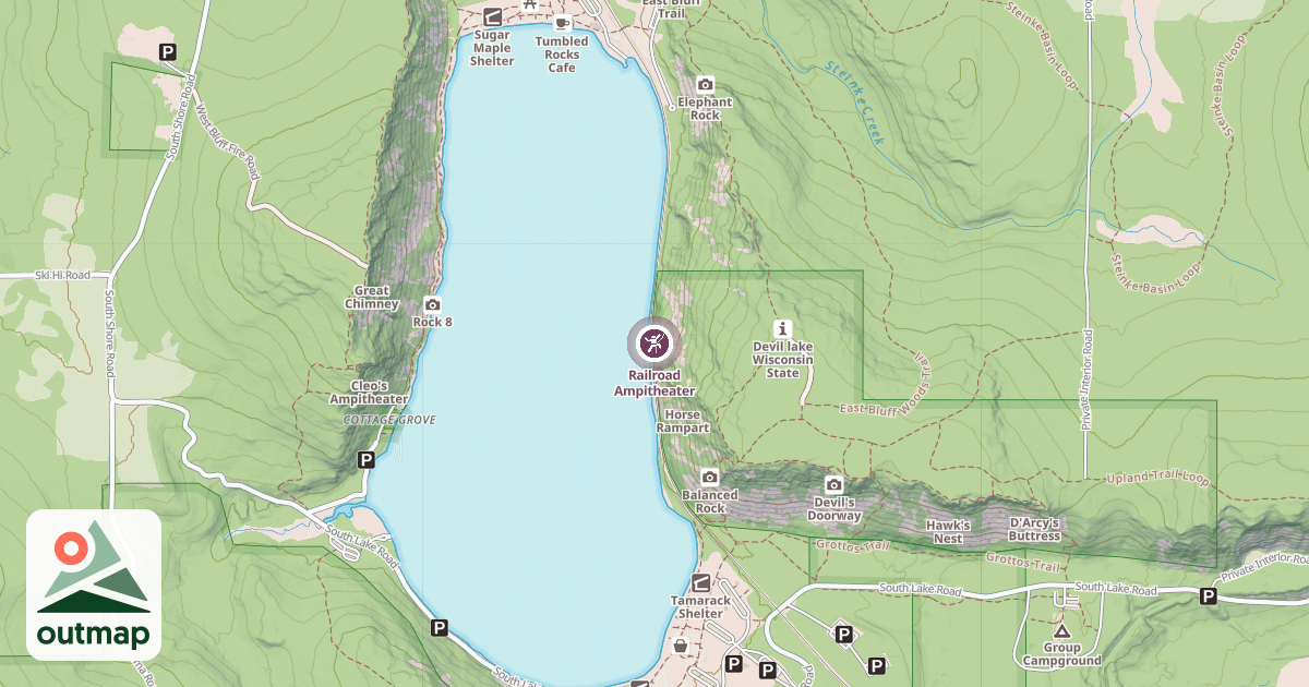 Map of Railroad Ampitheater