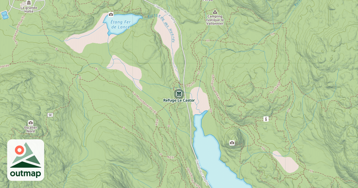 Map of Refuge Le Castor