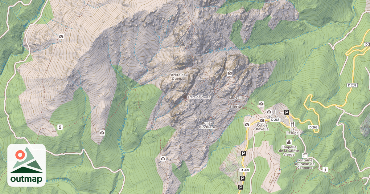 Map of Arête de Zonza
