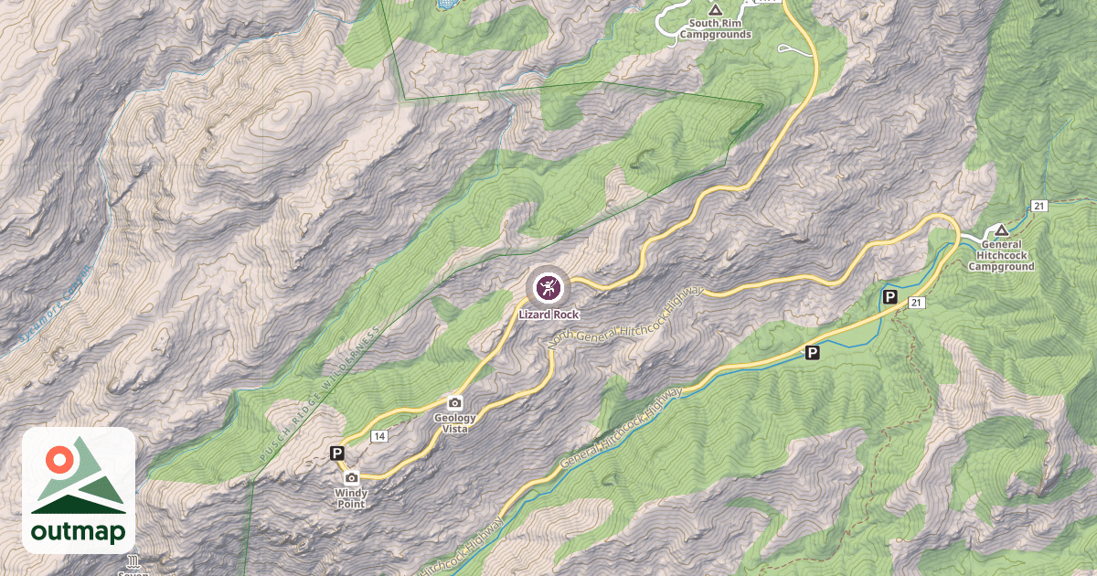 Map of Lizard Rock