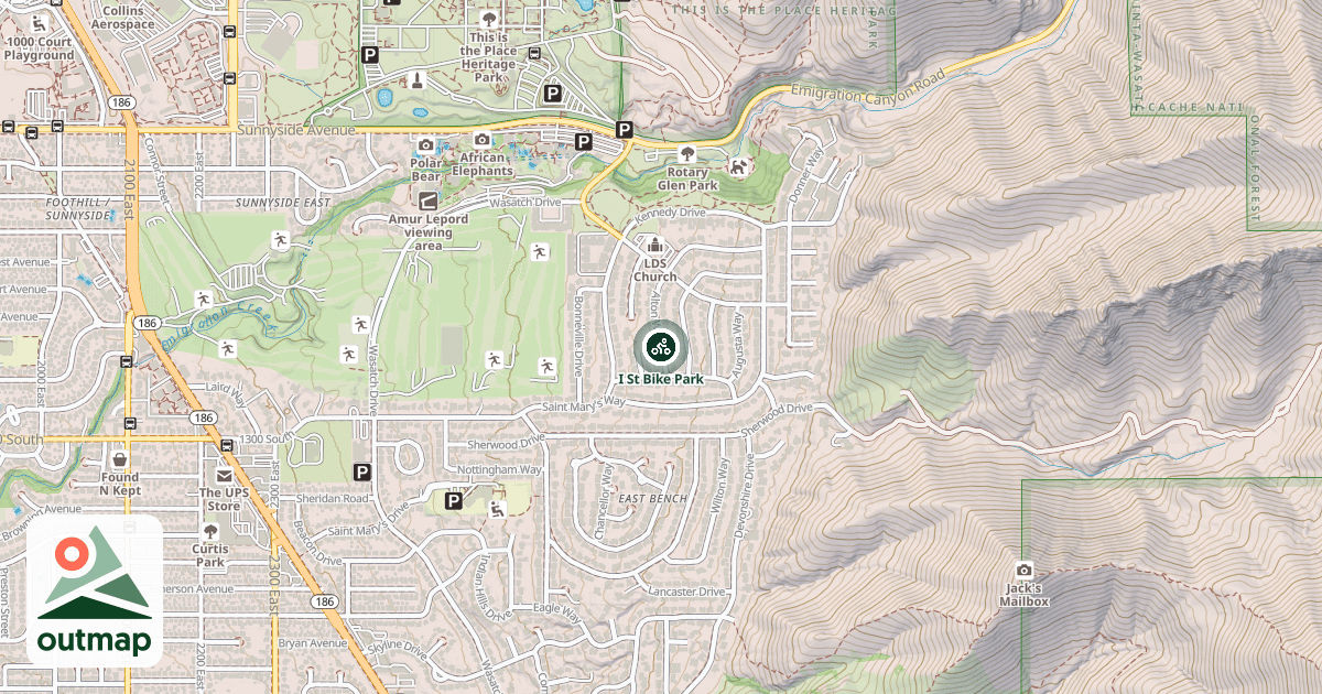Map of I St Bike Park