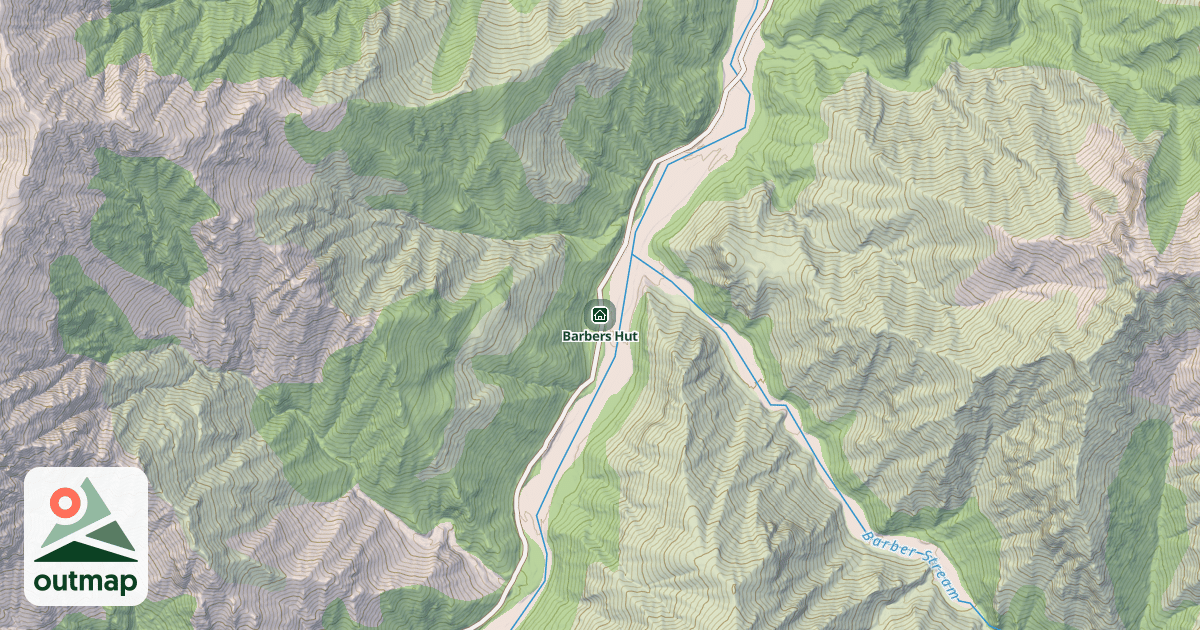 Map of Barbers Hut