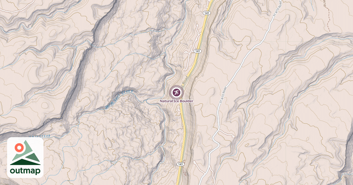 Map of Natural Ice Boulder