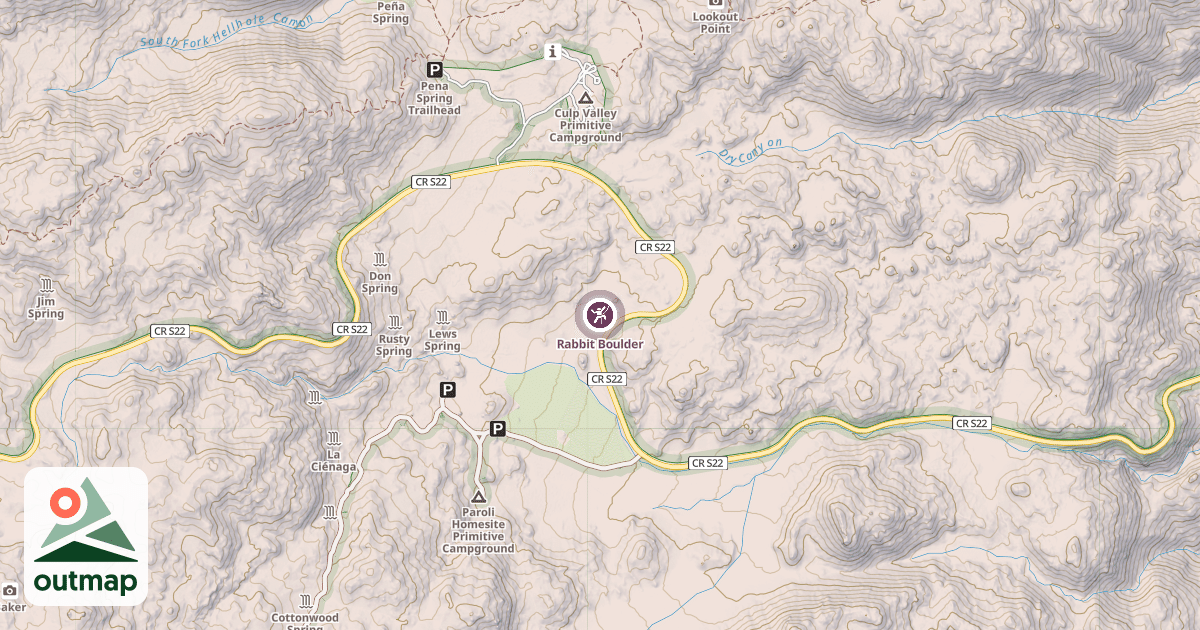Map of Rabbit Boulder