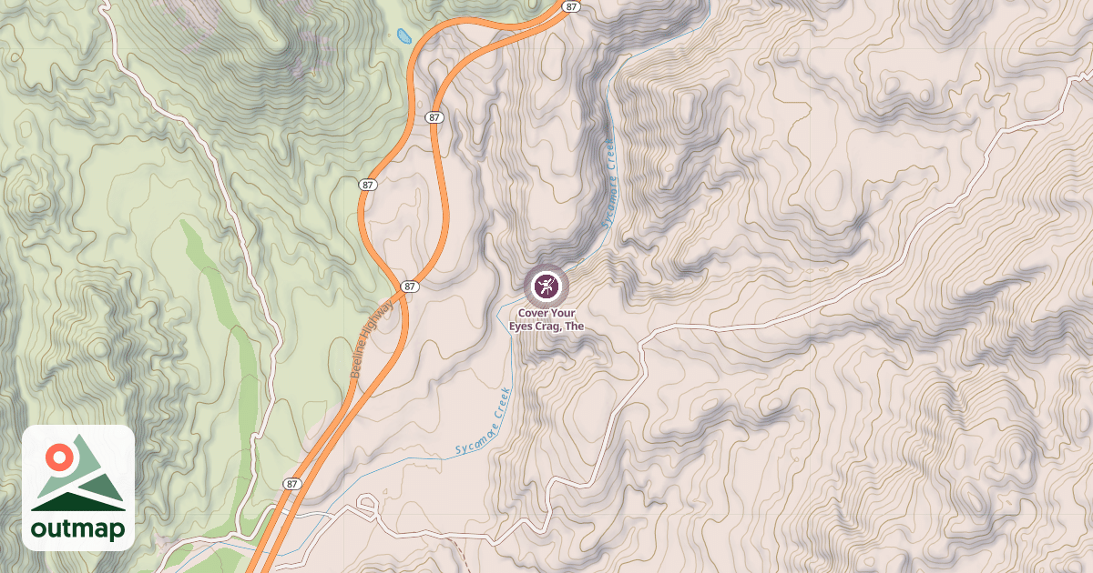 Map of Cover Your Eyes Crag, The