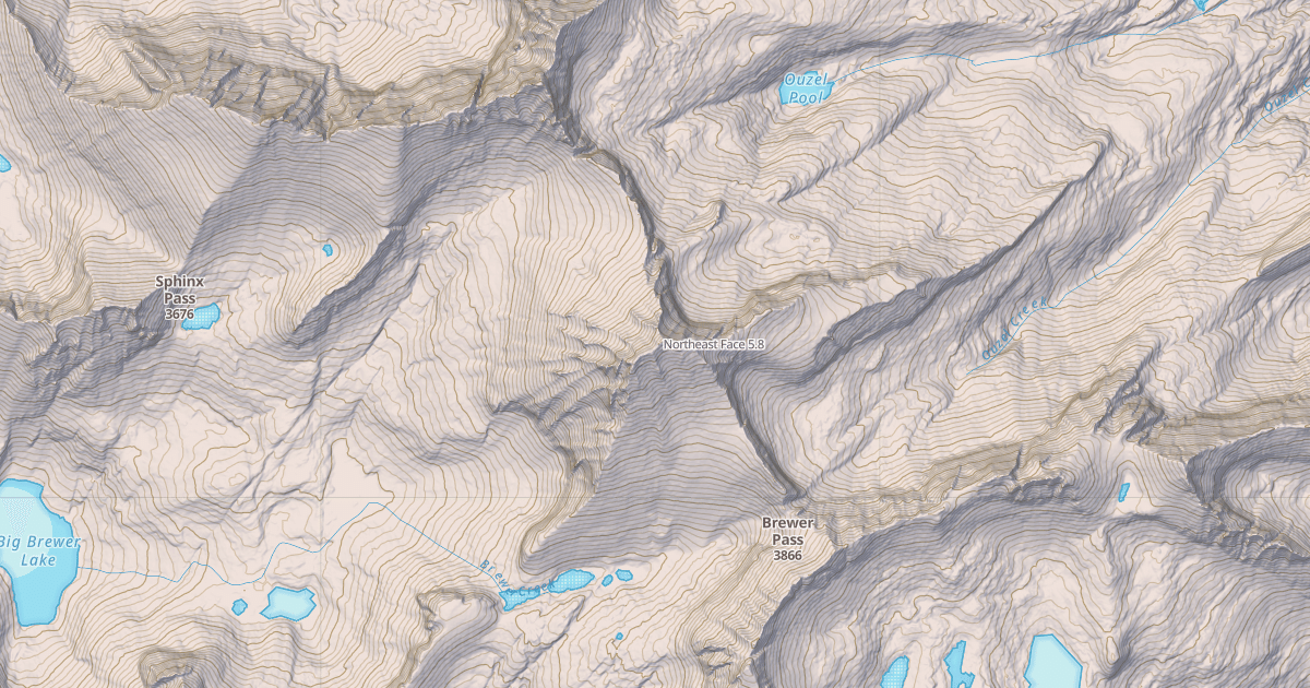 Map preview of Northeast Face