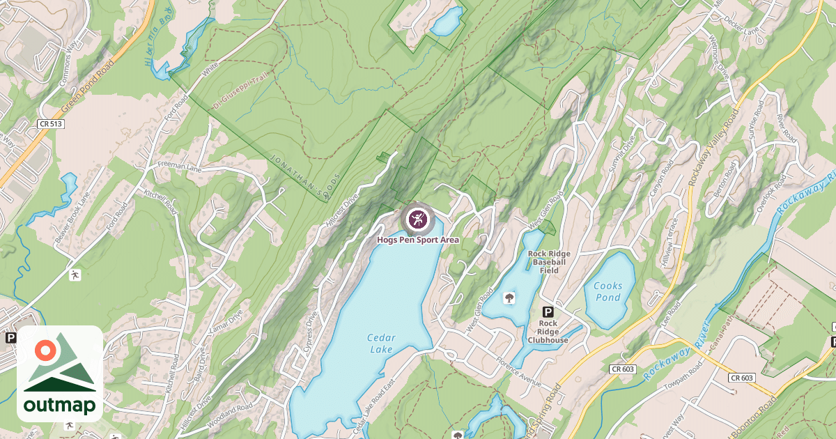 Map of Hogs Pen Sport Area