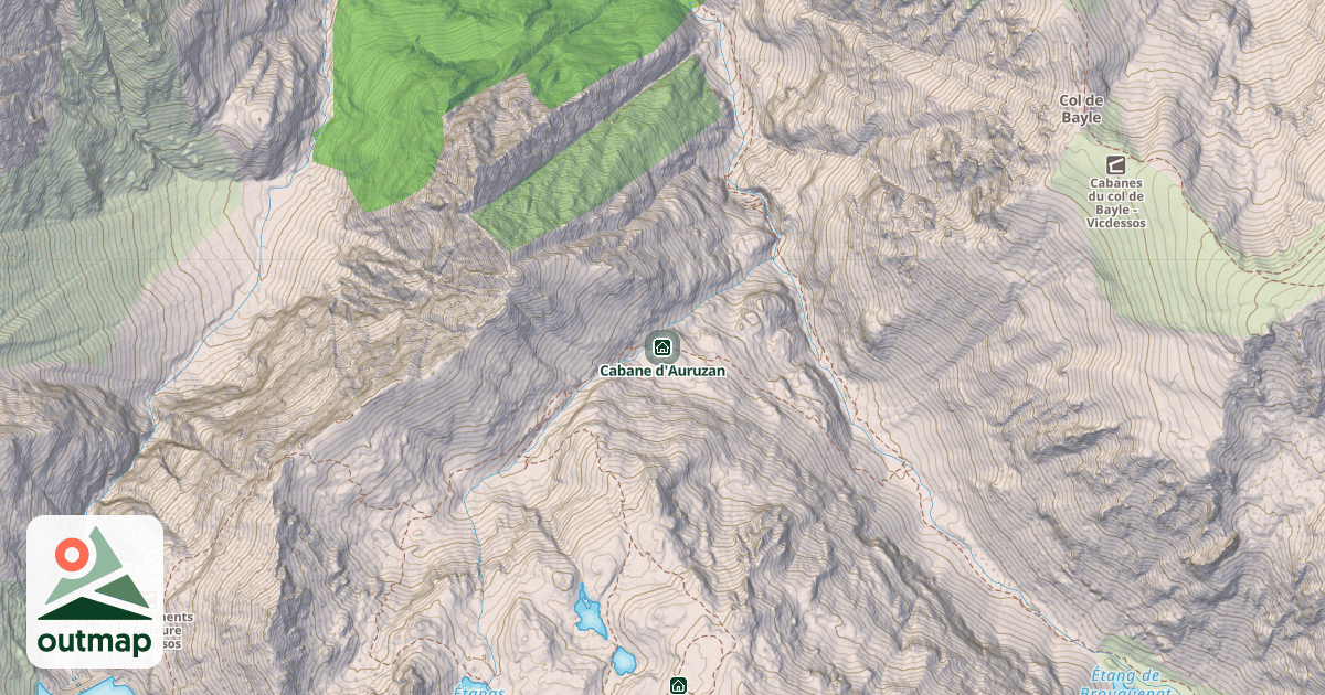 Map of Cabane d'Auruzan