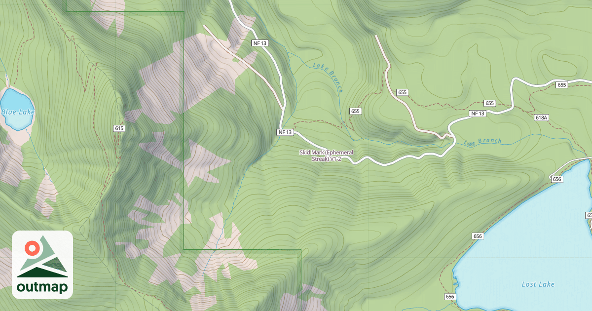 Map of Skid Mark (Ephemeral Streak)