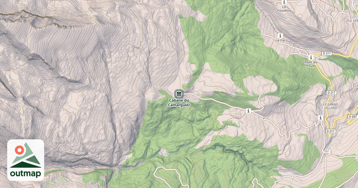 Map of Cabane du Camarguier