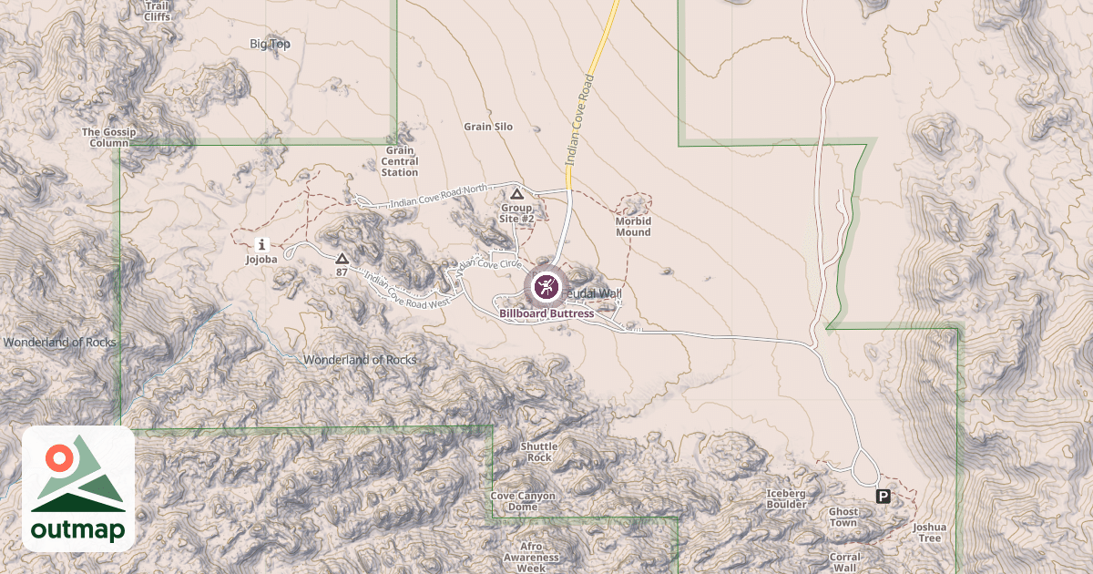 Map of Billboard Buttress