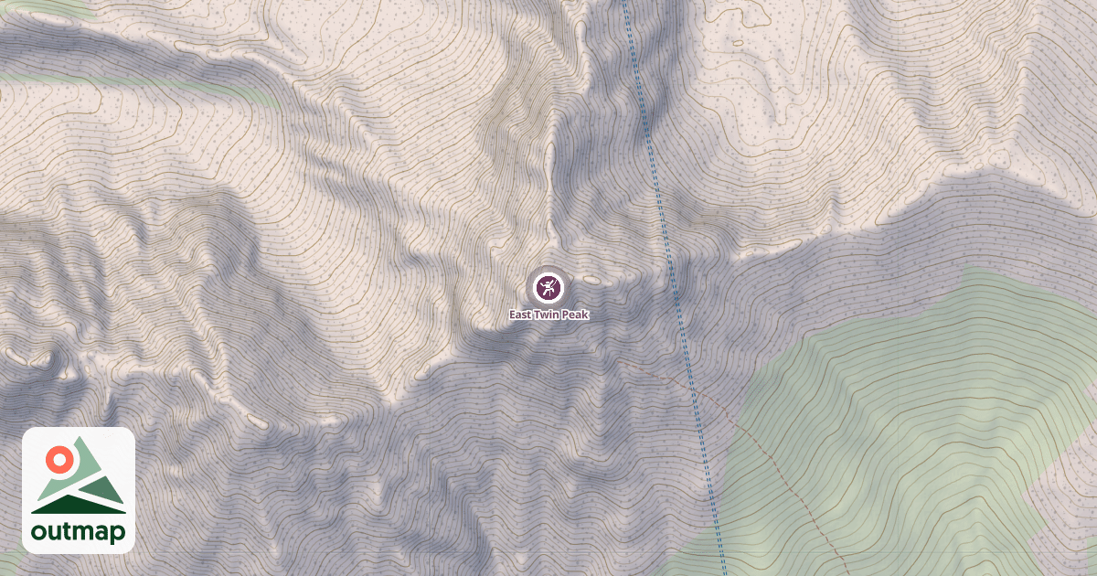 Map of East Twin Peak