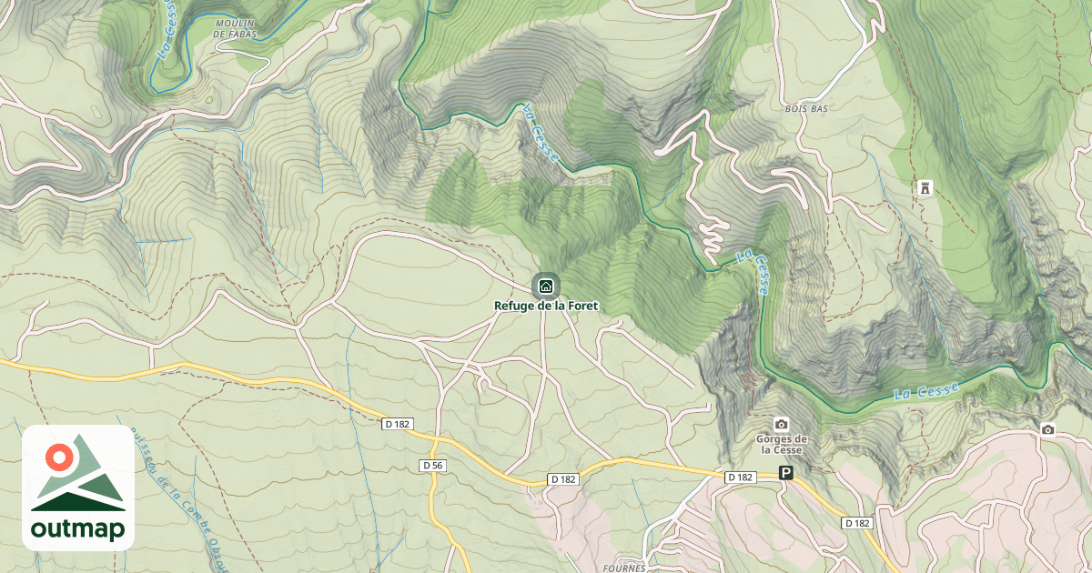 Map of Refuge de la Foret