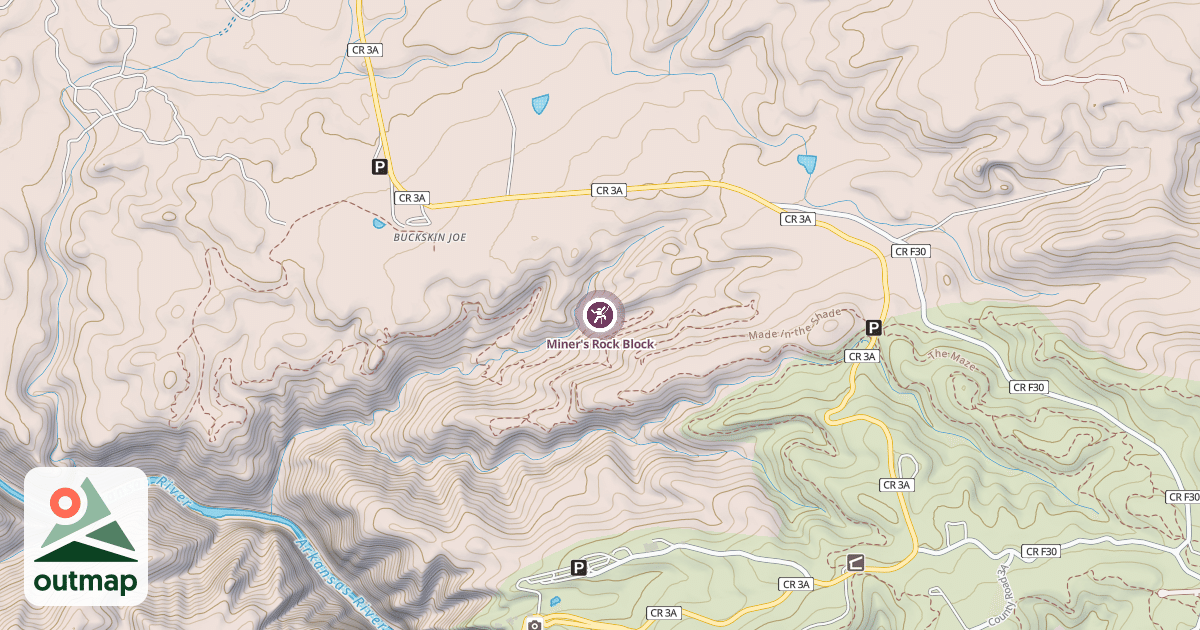 Map of Miner's Rock Block