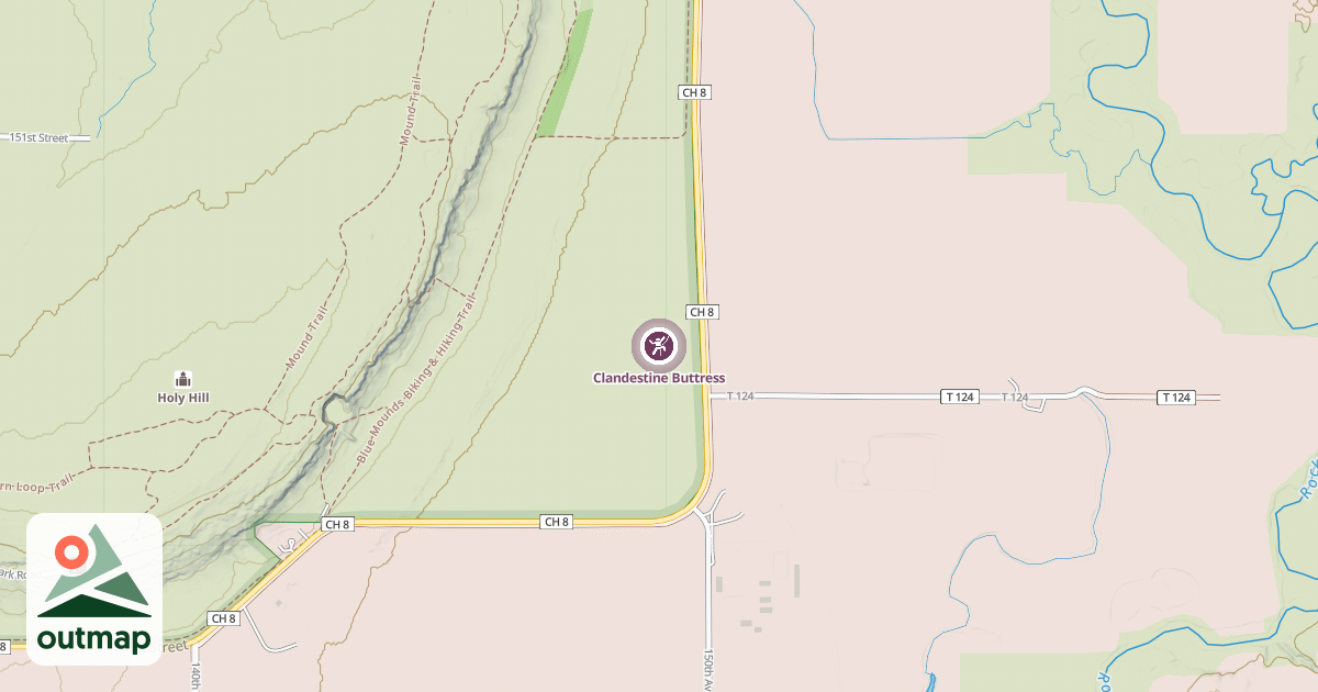 Map of Clandestine Buttress