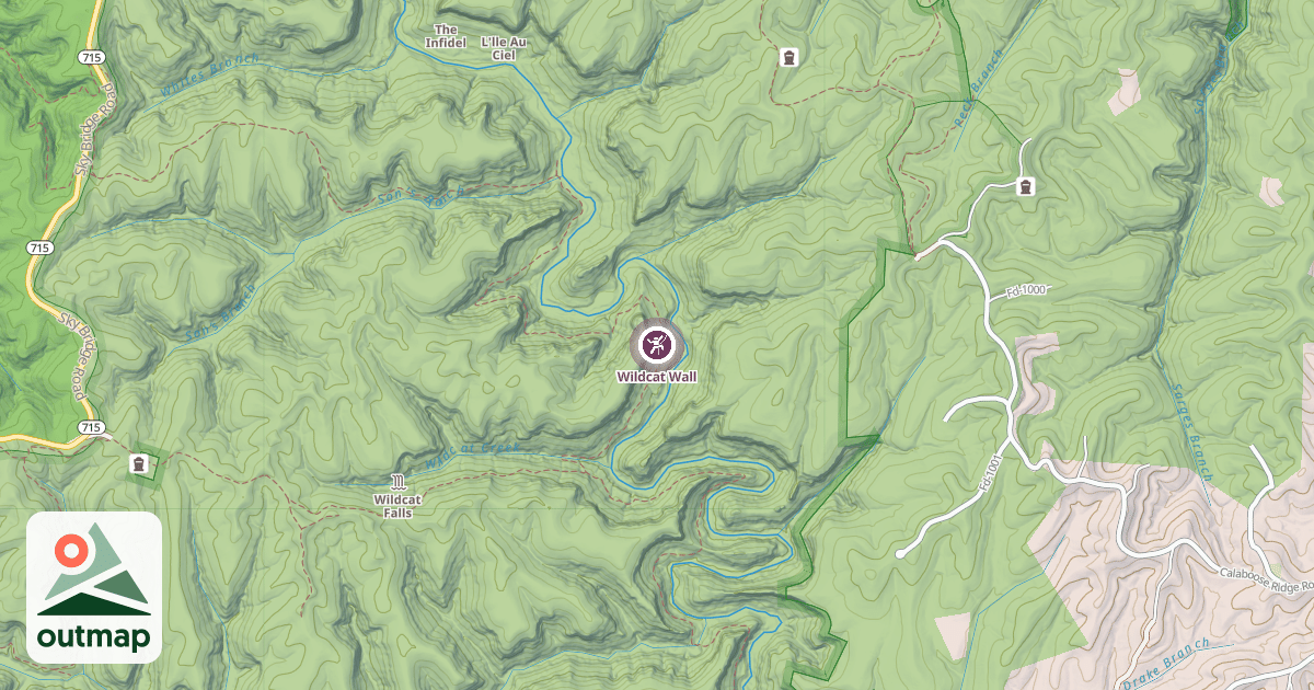 Map of Wildcat Wall