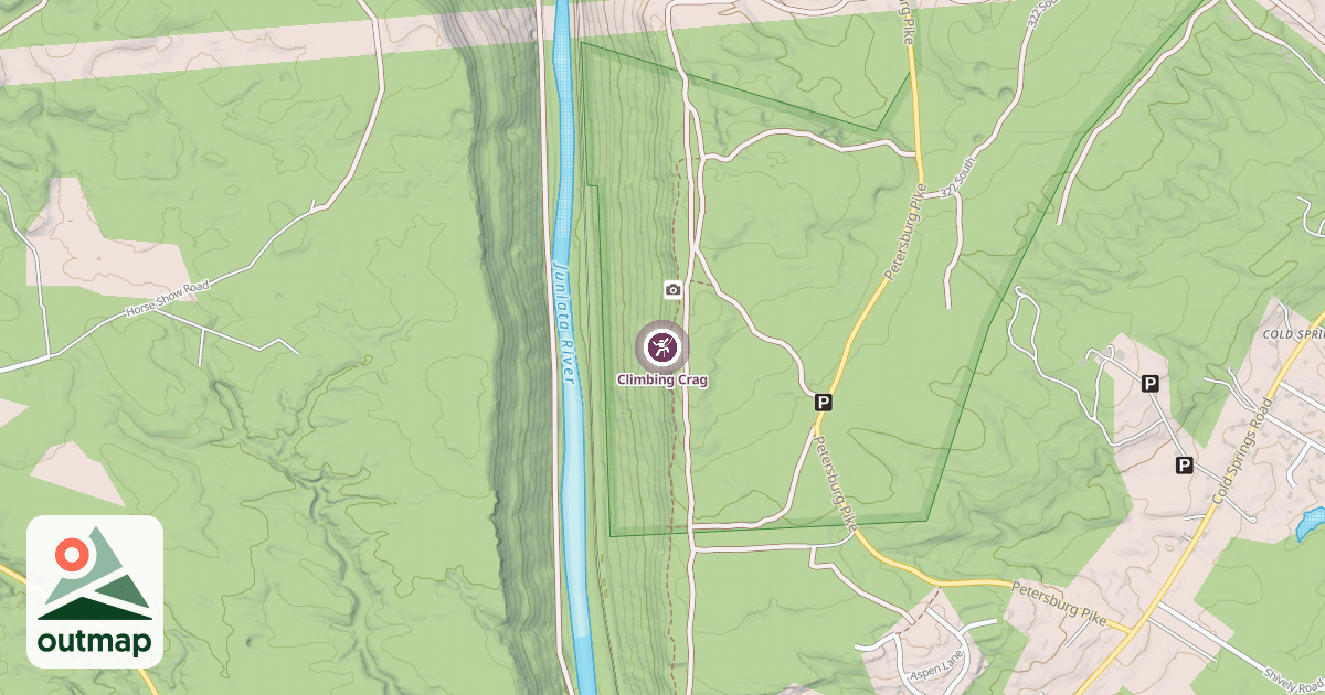 Map of Climbing Crag