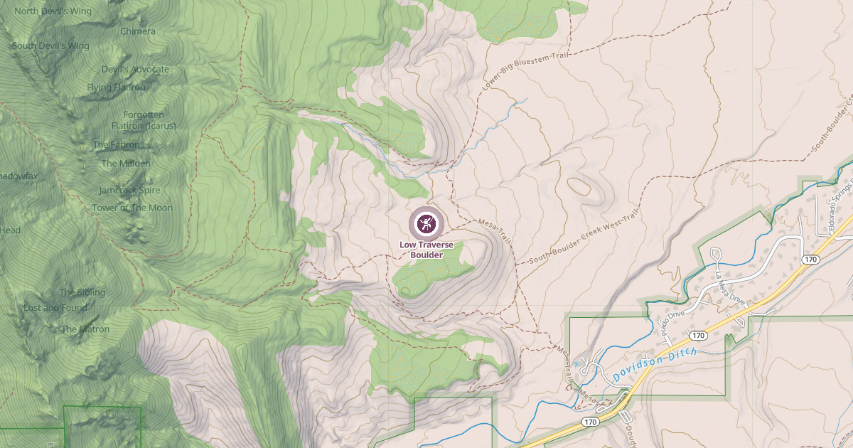 Map preview of Low Traverse Boulder