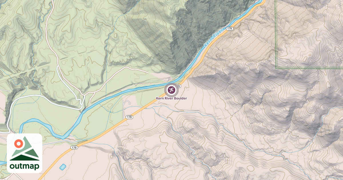 Map of Kern River Boulder