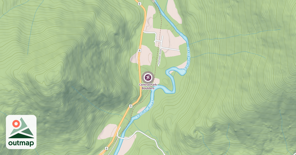 Map of Central Park Boulders