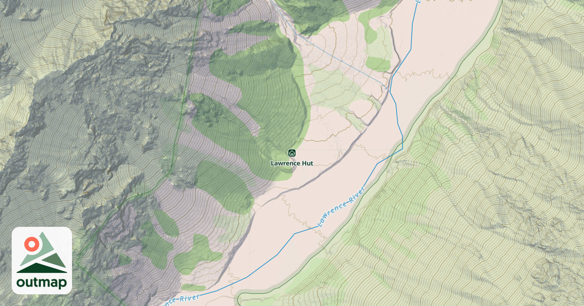 Map of Lawrence Hut