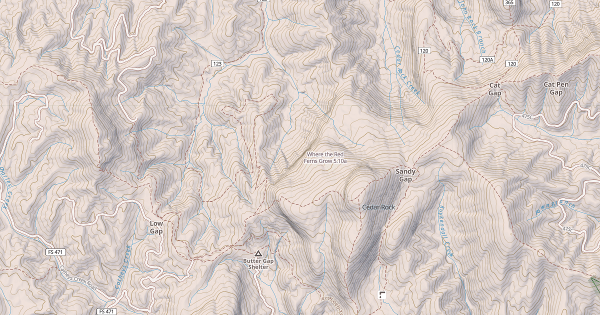 Map preview of Where the Red Ferns Grow