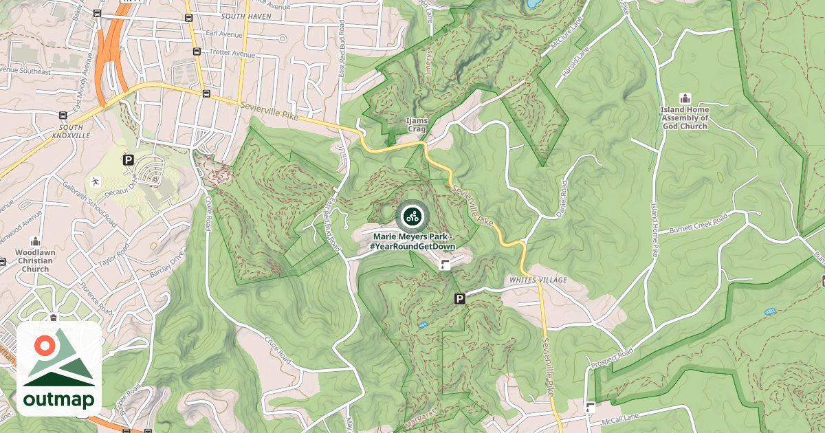 Map of Marie Meyers Park - #YearRoundGetDown