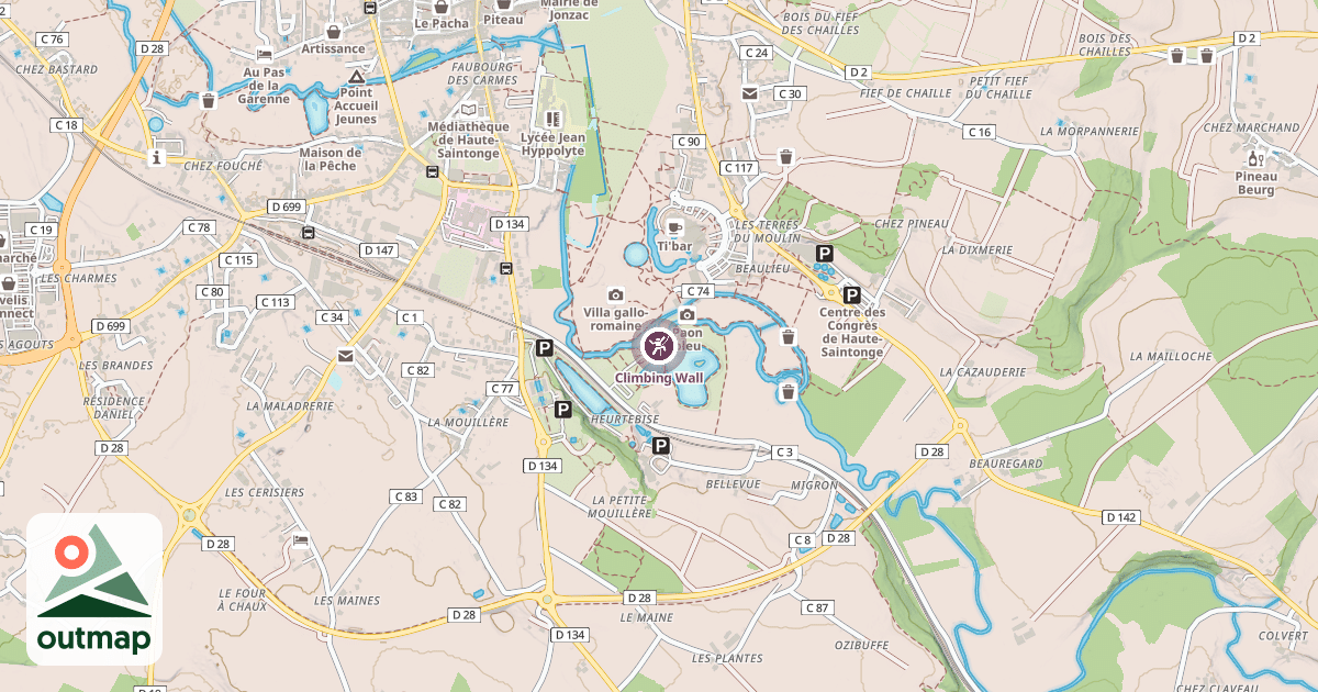 Map of Climbing Wall