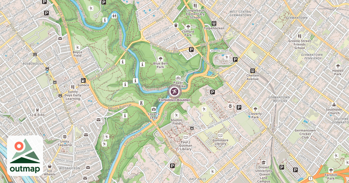 Map of Forbidden Boulder
