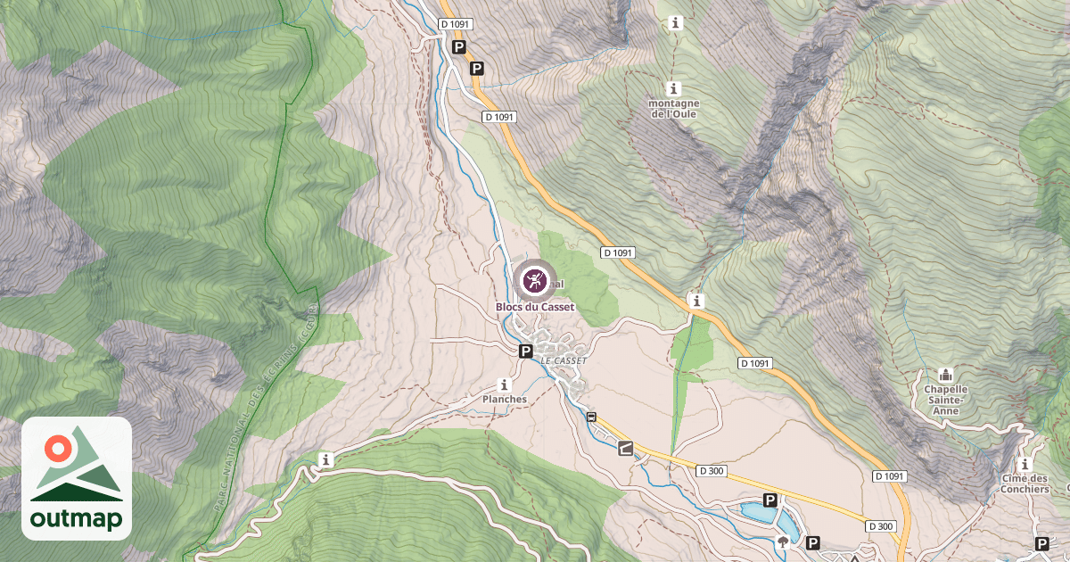 Map of Blocs du Casset