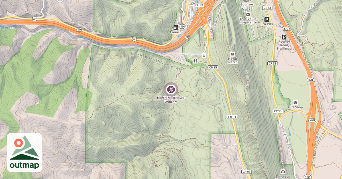 Map of North Matthews-Winters