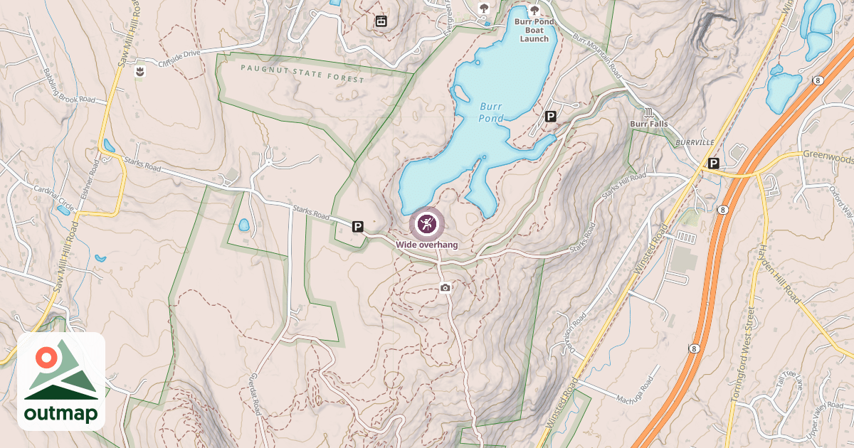 Map of Wide overhang