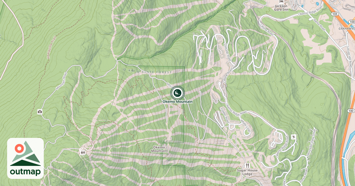 Map of Okemo Mountain