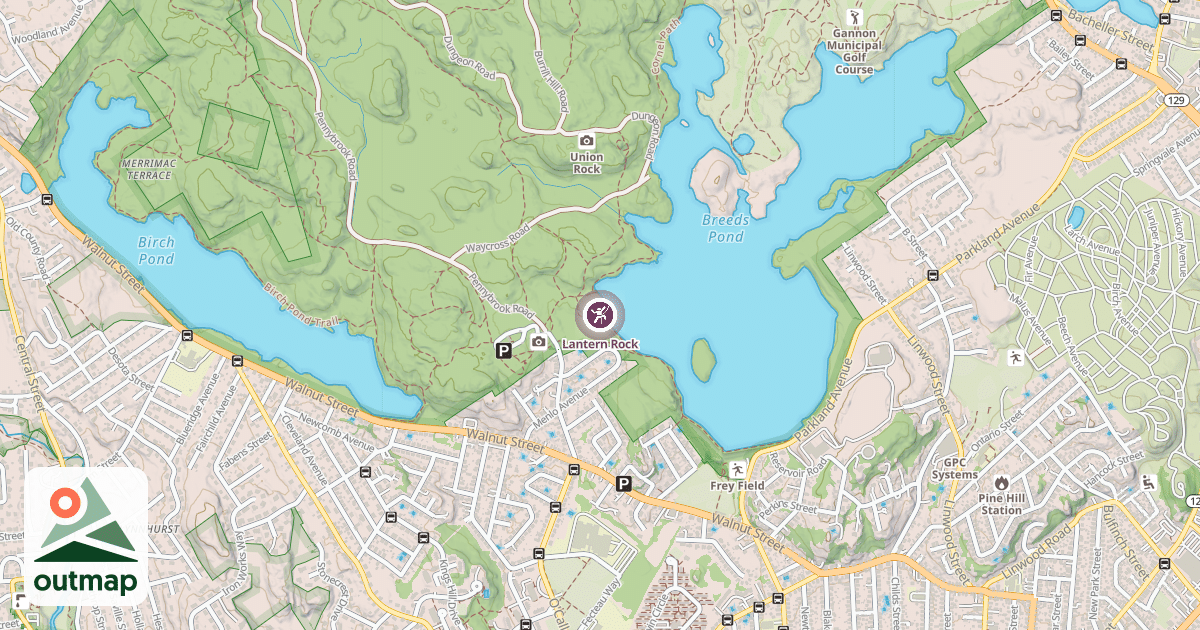 Map of Lantern Rock
